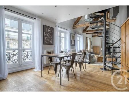 appartement loft à louer - 2 pièces - 71 m2 - paris - 75019 - ile-de-france