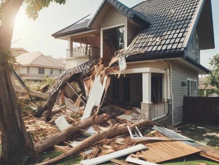 bien immobilier endommagé avec dossier d’assurance en cours