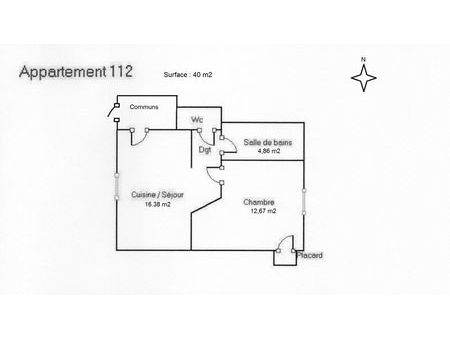 loue appartement 38 m2 dans domaine