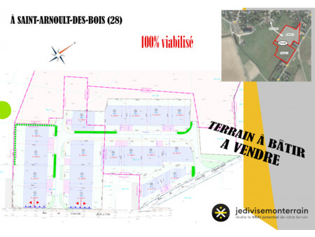 a vendre terrain constructible de 536m2 - viabilisé – saint-arnoult-des-bois (28)