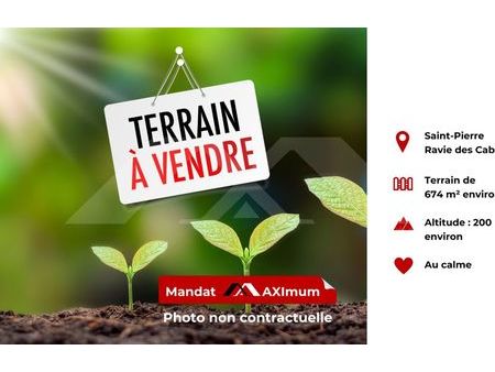 vente terrain 674 m² saint-pierre (97410)