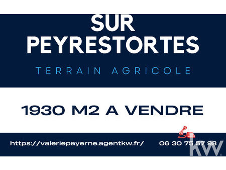 peyrestortes : terrain agricole de 1 930 m² en vente