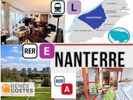 vente en nue propriété - h86 ans - nanterre (92000)