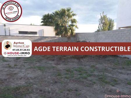 terrain constructible de 2273m² à agde.