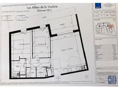 location appartement provins (77160) 3 pièces 63.08m²  720€