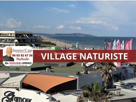 au village naturiste - heliopolis c - tres bel appartement avec magnifique vue sur la mer 