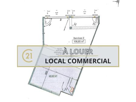 location de local commercial de 107 m² à fleury-sur-orne - 14123