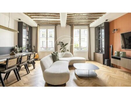 paris 3e - beaubourg - appartement à vendre - 3 pièces - 76m² carrez - 2 chambres - rénova