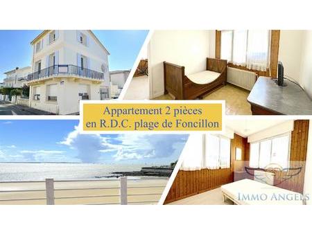 appartement 2 pièces en rez-de-chaussée plage foncillon