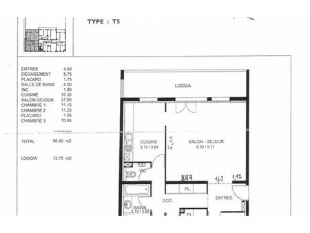 vente appartement 5 pièces 104 m² lunéville (54300)