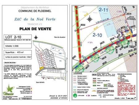 vente terrain à ploërmel (56800) : à vendre / 473m² ploërmel