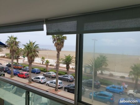 studio cabine canet sud face mer avec parking