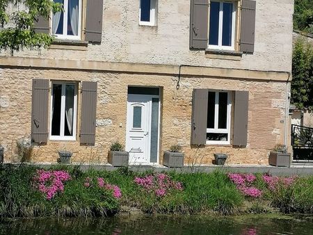 maison en pierre bord canal et dordogne proche bergerac