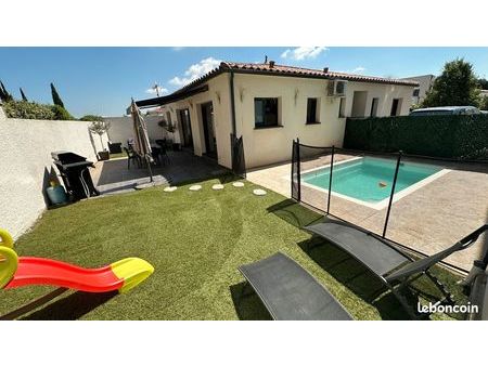 maison plain pied 3 chambres + piscine