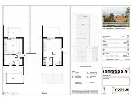 maison 3 pièces 66 m²