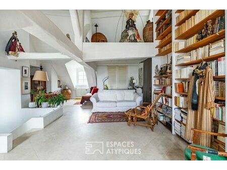 loft d'artiste en duplex au dernier étage