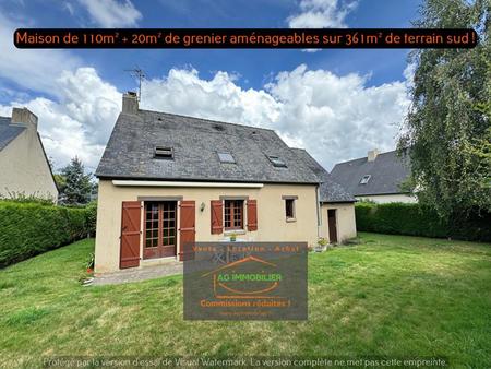 pacé en impasse maison de 110m² + greniers aménageables de 20m² sur 361m² de terrain plein