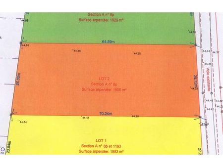 vente terrain à construire 1629 m² miramont-de-guyenne (47800)