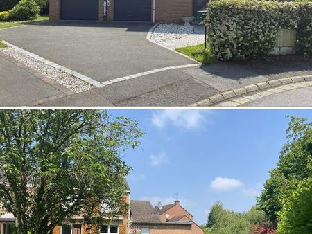 maison familiale idéale : 4 chambres  cuisine moderne  2 garages  salle de bain et douche