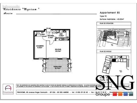 appartement 2 pièces 44 m²