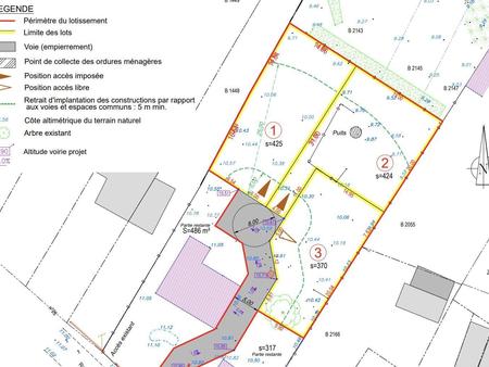 vente terrain à prinquiau (44260) : à vendre / 370m² prinquiau