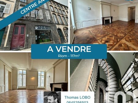 vente appartement 3 pièces de 117 m² à riom (63200)