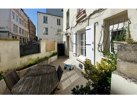 jourdain/buttes chaumont - 64 m² - duplex sur cour privative